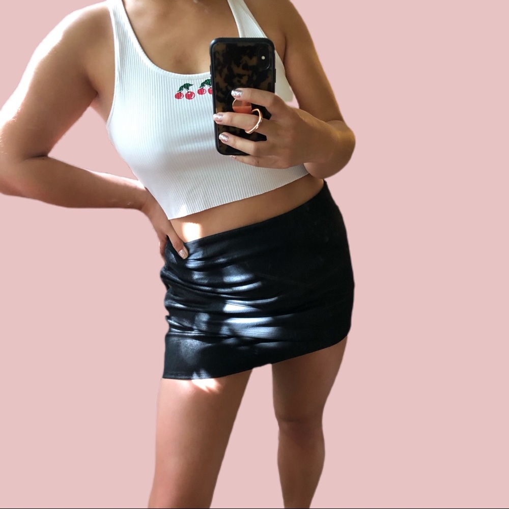 Free People Black Mini Skirt